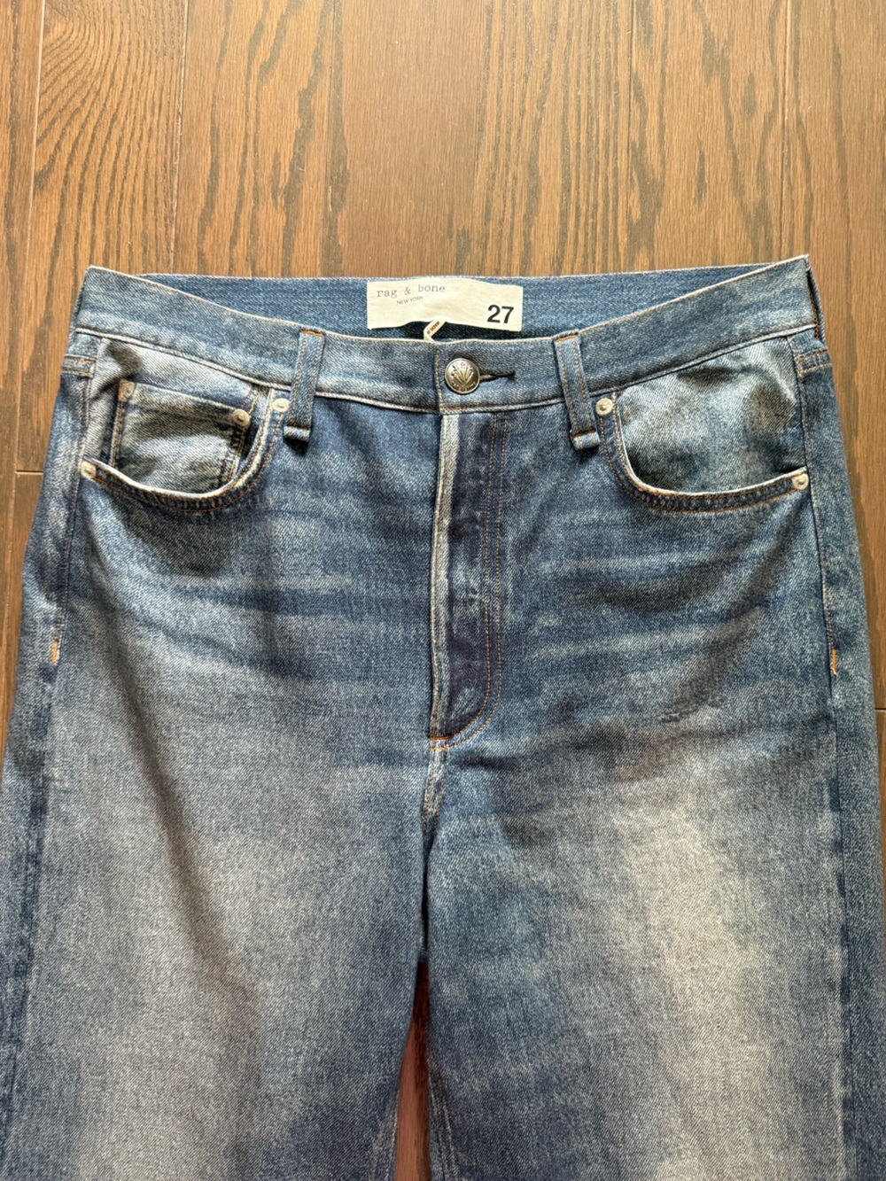 RAG & BONE rb Miramar Wide-Leg Sweatpant Jean Size 27 - Picture 3 of 12
